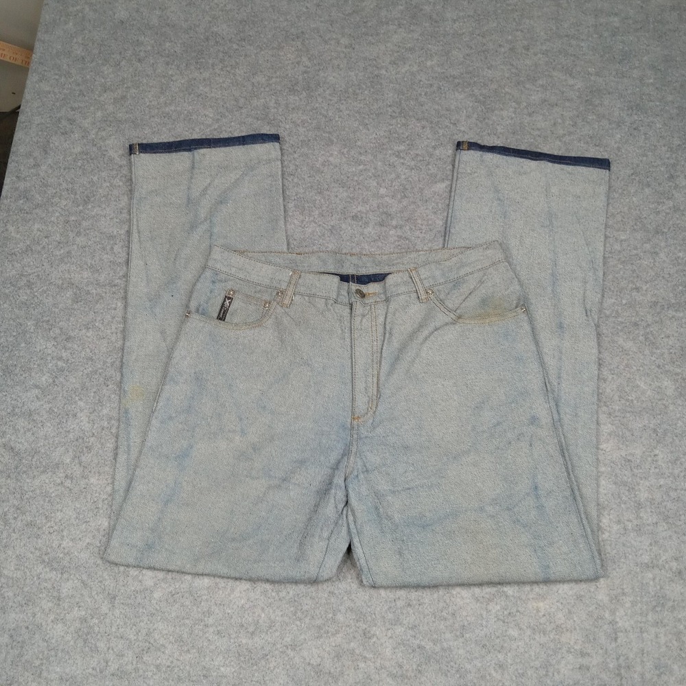Xers Jeans‎ Mens 32x32 Light Wash Contrast Dark Pockets Cuffs Straight